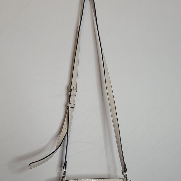 Guess Los Angeles Purse PVC Beige Short Handles Shoulder Strap Lined Complete - Picture 2 of 16